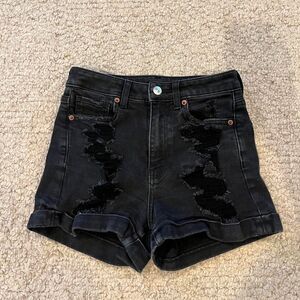 American Eagle Women's Black Jean Shorts